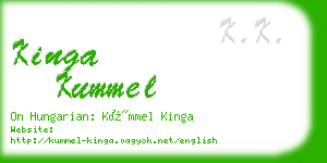 kinga kummel business card